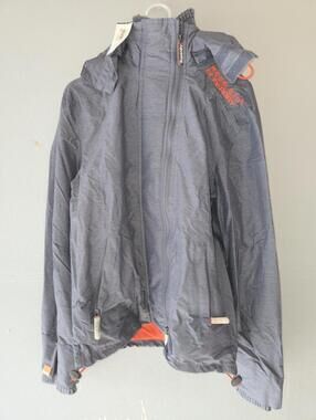Superdry Men's ORIGINAL WINDCHEATER JAPAN Gray ZIP UP Jacket SMALL NEW WITH TAGS